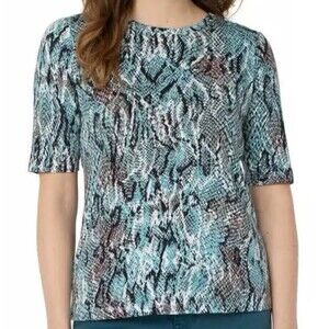 Liverpool Los Angeles Snake Print Women's Top Sz M VGUC